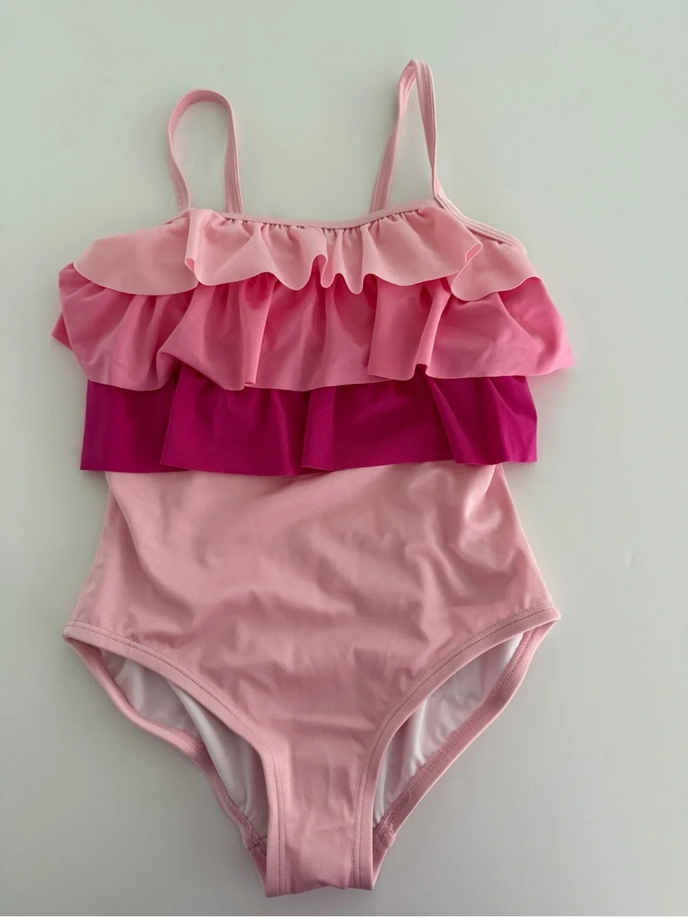 Hanna Andersson Pink Layered Ruffle One-Piece